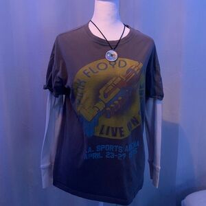 Pink Floyd Charcoal and Mustard Long Sleeve Tee